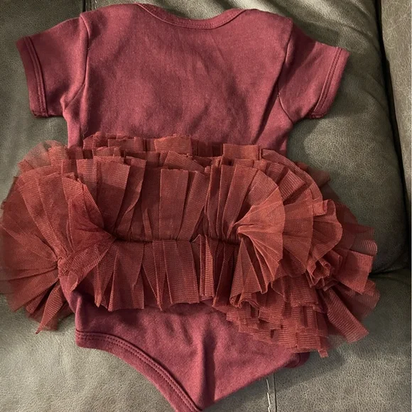 Darling Maroon ATM Aggie Tutu Onsie - Picture 2 of 3